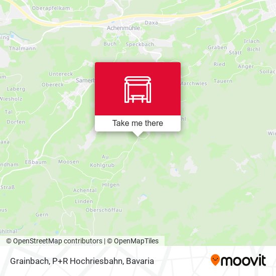 Карта Grainbach, P+R Hochriesbahn