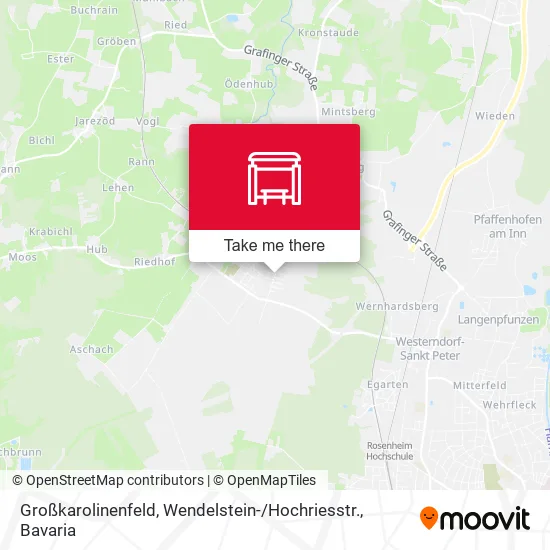 Карта Großkarolinenfeld, Wendelstein- / Hochriesstr.