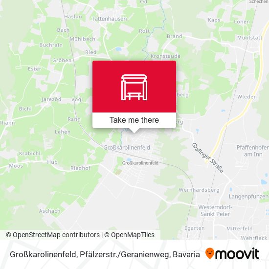 Großkarolinenfeld, Pfälzerstr. / Geranienweg map