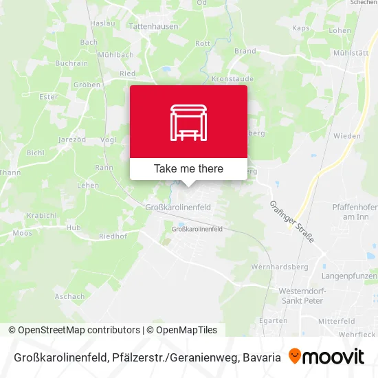 Карта Großkarolinenfeld, Pfälzerstr. / Geranienweg