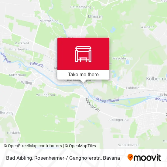 Карта Bad Aibling, Rosenheimer-/ Ganghoferstr.