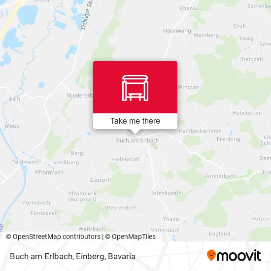Карта Buch am Erlbach, Einberg
