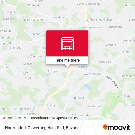 Hauzendorf Gewerbegebiet Süd map