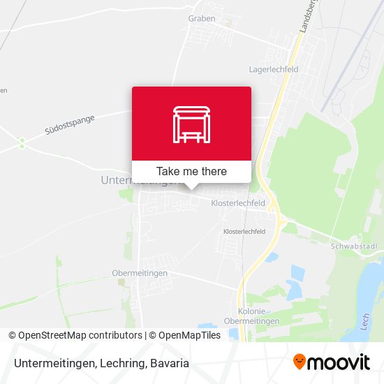Untermeitingen, Lechring map