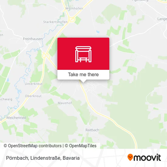 Карта Pörnbach, Lindenstraße