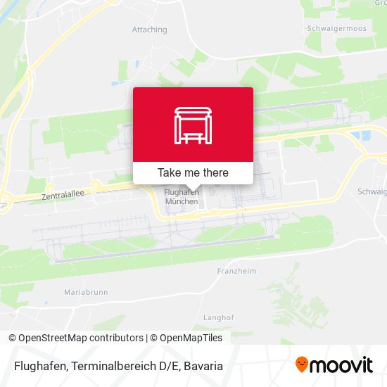Карта Flughafen, Terminalbereich D/E