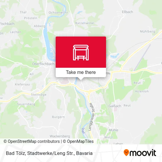 Карта Bad Tölz, Stadtwerke/Leng Str.