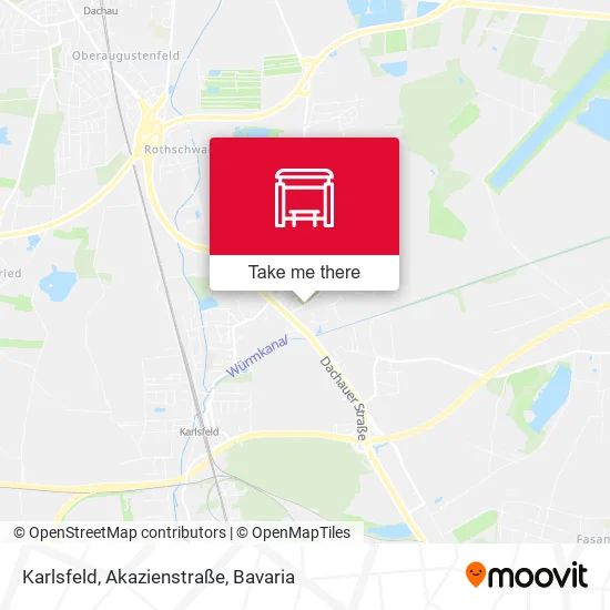Карта Karlsfeld, Akazienstraße