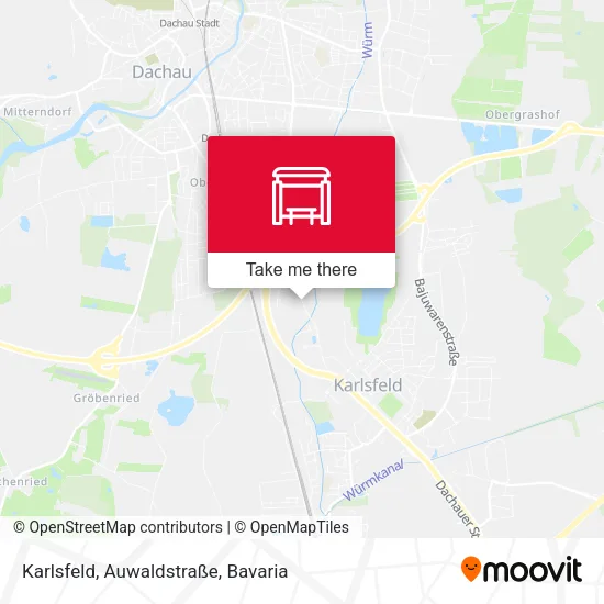 Карта Karlsfeld, Auwaldstraße