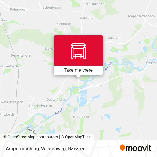 Карта Ampermoching, Wiesenweg
