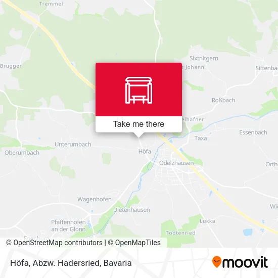 Карта Höfa, Abzw. Hadersried
