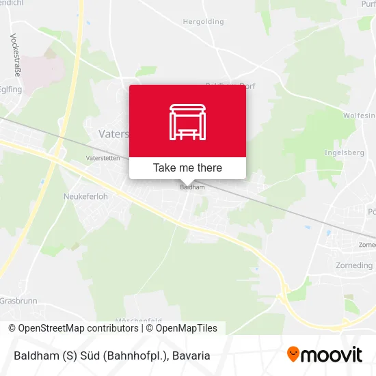 Baldham (S) Süd (Bahnhofpl.) map