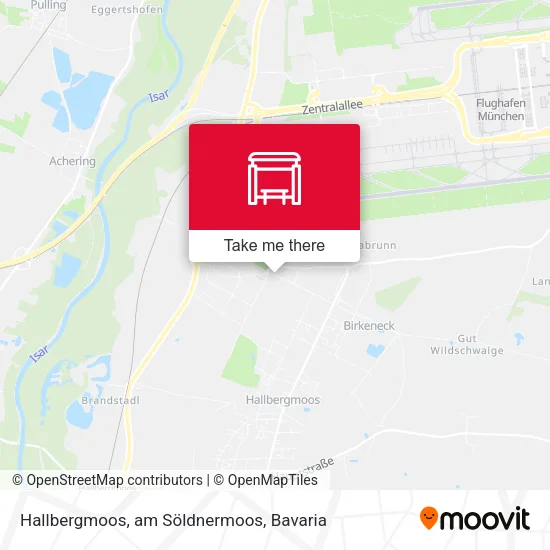 Карта Hallbergmoos, am Söldnermoos