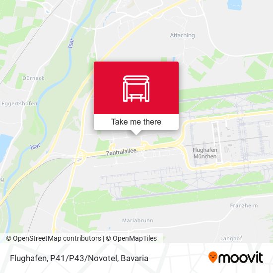 Flughafen, P41/P43/Novotel map
