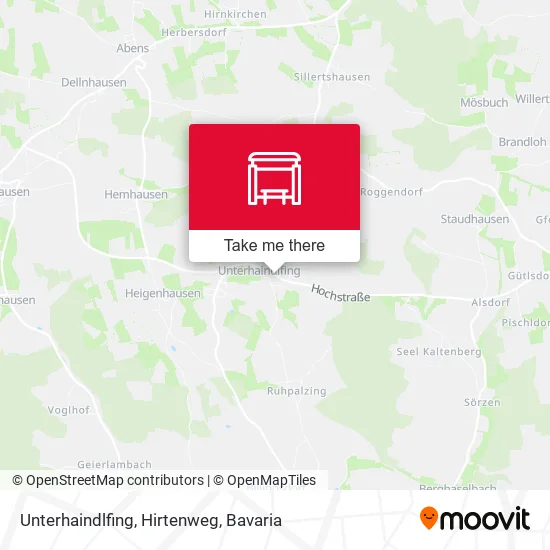 Карта Unterhaindlfing, Hirtenweg
