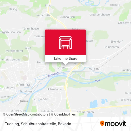 Карта Tuching, Schulbushaltestelle