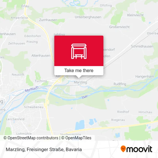 Карта Marzling, Freisinger Straße