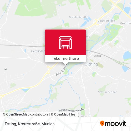 Esting, Kreuzstraße map