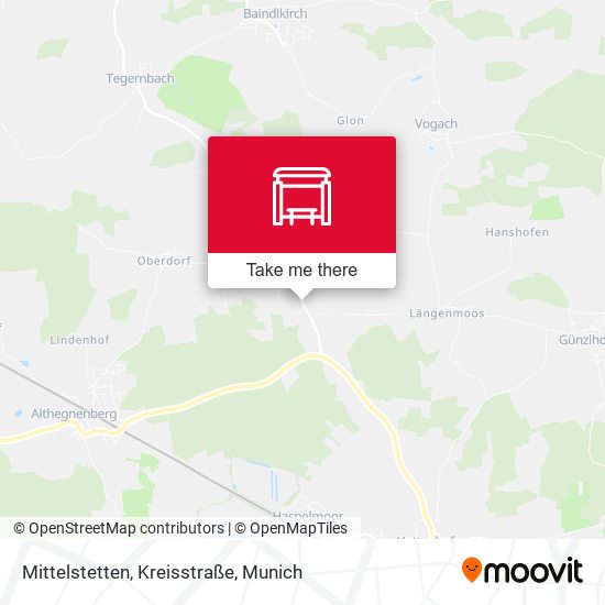 Mittelstetten, Kreisstraße map