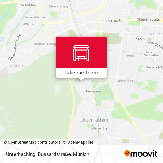 Карта Unterhaching, Bussardstraße
