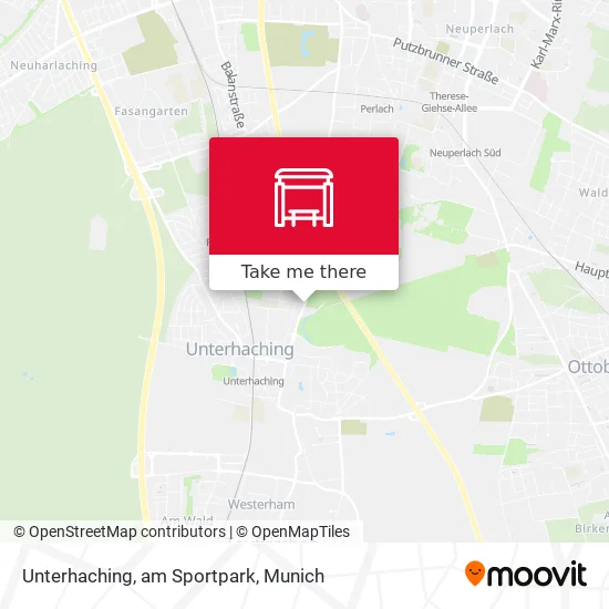 Карта Unterhaching, am Sportpark