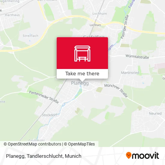 Карта Planegg, Tandlerschlucht