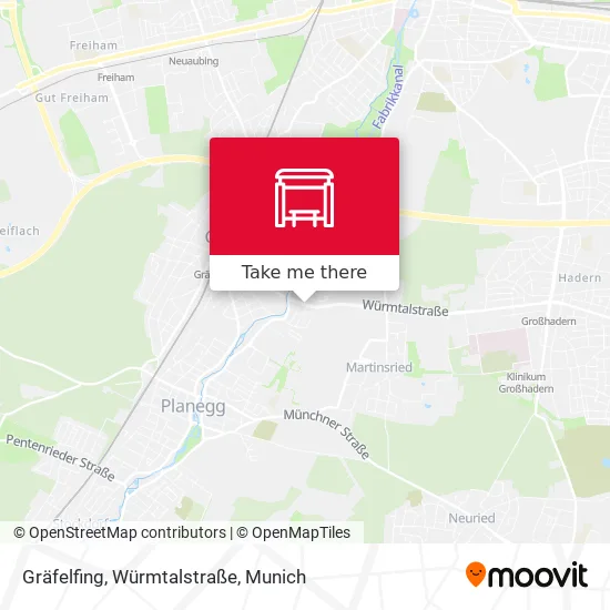 Карта Gräfelfing, Würmtalstraße