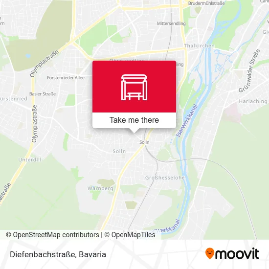 Карта Diefenbachstraße