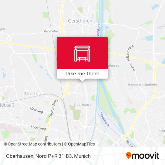 Oberhausen, Nord P+R 31 B3 map