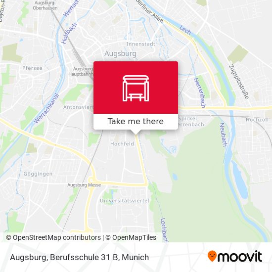 Augsburg, Berufsschule 31 B map