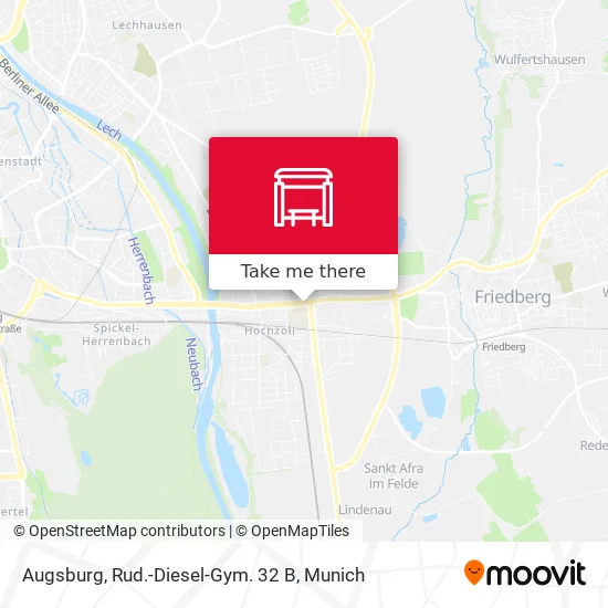 Карта Augsburg, Rud.-Diesel-Gym. 32 B