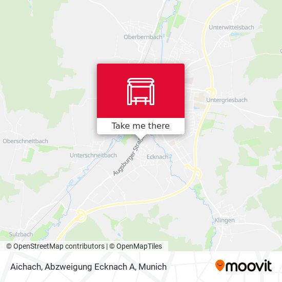 Карта Aichach, Abzweigung Ecknach A