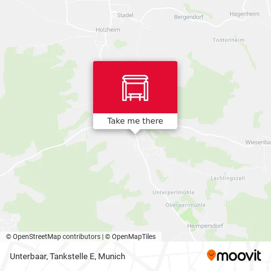 Карта Unterbaar, Tankstelle E