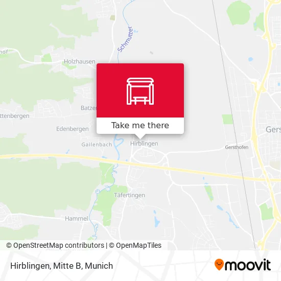 Карта Hirblingen, Mitte B