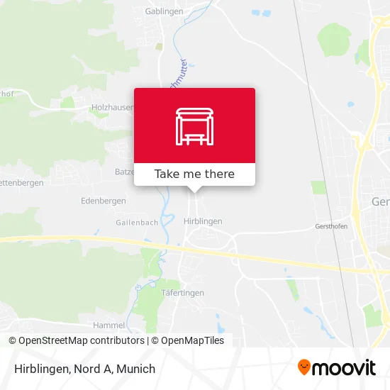 Карта Hirblingen, Nord A