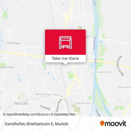 Карта Gersthofen, Briefzentrum E