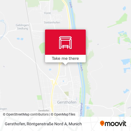 Gersthofen, Röntgenstraße Nord A map