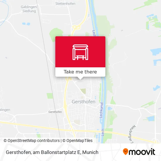 Карта Gersthofen, am Ballonstartplatz E