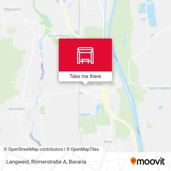 Карта Langweid, Römerstraße A