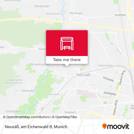 Карта Neusäß, am Eichenwald B