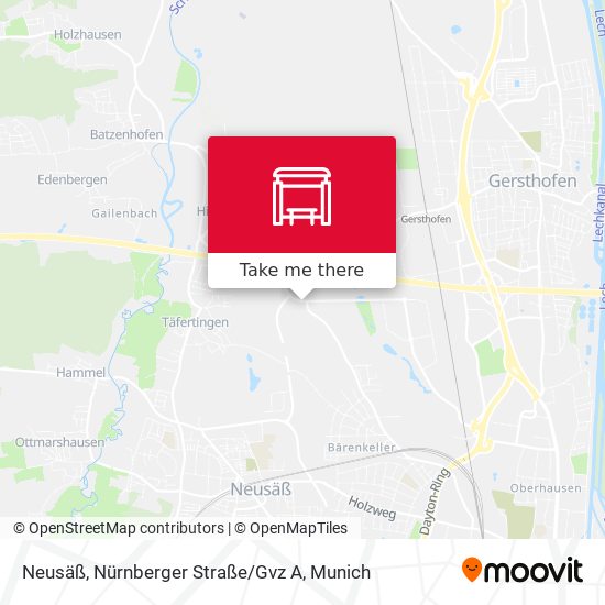 Neusäß, Nürnberger Straße / Gvz A map