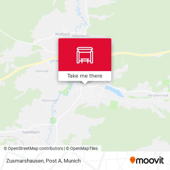 Карта Zusmarshausen, Post A