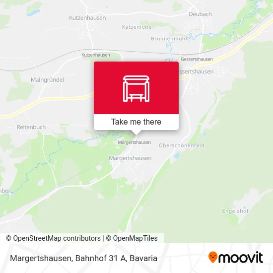 Карта Margertshausen, Bahnhof 31 A