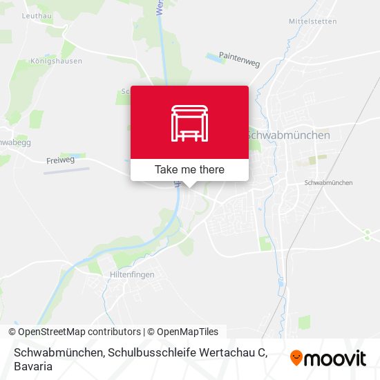 Schwabmünchen, Schulbusschleife Wertachau C map