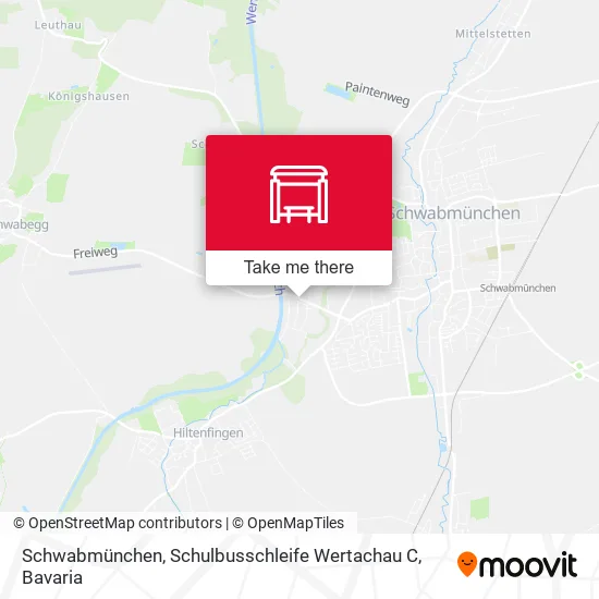Карта Schwabmünchen, Schulbusschleife Wertachau C