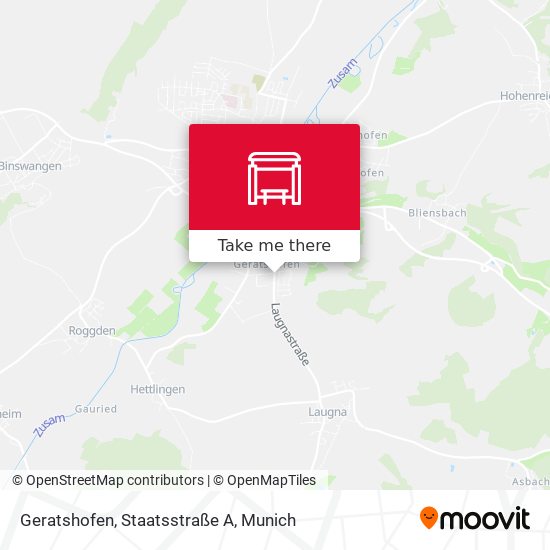 Geratshofen, Staatsstraße A map