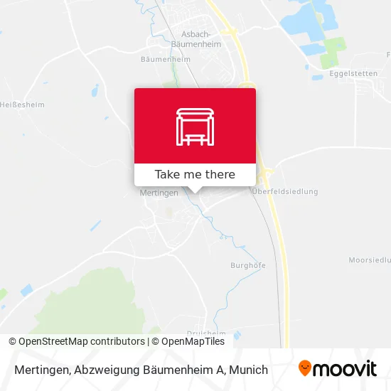 Карта Mertingen, Abzweigung Bäumenheim A
