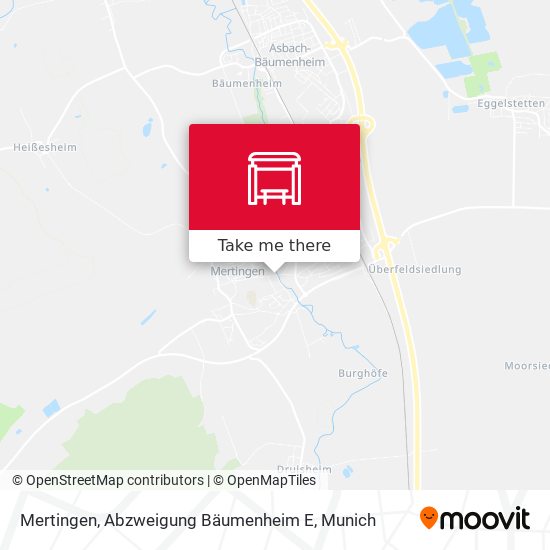 Mertingen, Abzweigung Bäumenheim E map