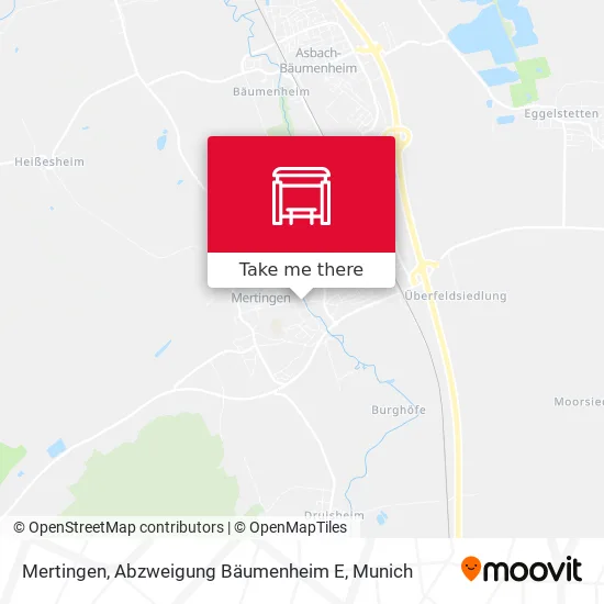 Карта Mertingen, Abzweigung Bäumenheim E