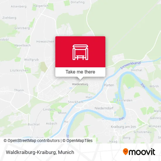 Карта Waldkraiburg-Kraiburg